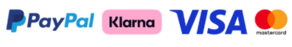 PayPal, Klarna, Visa og Mastercard